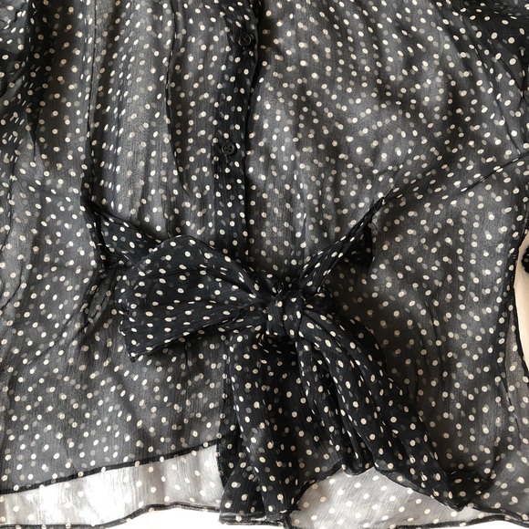 Carla Zampatti black spotted sheet blouse - Picture 2 of 3